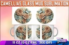 Camellias Mug Sublimation | 11 oz 15 oz Mug | Camellias PNG Product Image 1