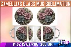 Camellias Mug Sublimation|11 oz 15 oz Mug|Camellias Mug Wrap Product Image 6