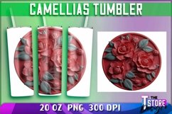 Camellias Paper Quilling Tumblers Wrap 20 oz | PNG Files v.2 Product Image 6