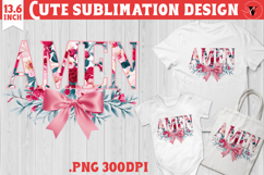 Amen Flowers sublimation | Christian Easter Product Image 1