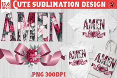 Amen Flowers sublimation | Christian Easter Product Image 1