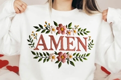Amen Floral PNG Retro Easter Png Product Image 1
