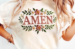 Amen Floral PNG Retro Easter Png Product Image 4