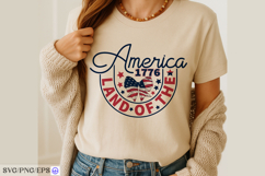 America 1776 Land of the Free 4th of July SVG PNG T-shirt Product Image 1