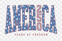 America 250 Preppy 4th of July PNG Sublimation Product Image 1