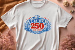 America 250 SVG - USA 250th Anniversary Vintage Western PNG Product Image 2