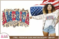 4th of July leopard print America sublimation png Product Image 2