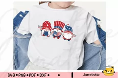 Three gnome 4th of july svg, Patriotic Gnomes Independence D Product Image 4
