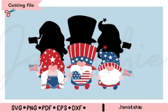 Three gnome 4th of july svg, Patriotic Gnomes Independence D Product Image 3