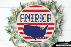 America SVG, 4th Of July Round Sign SVG Design Product Image 3