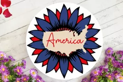 America SVG, 4th Of July Round Sign SVG Design Product Image 3