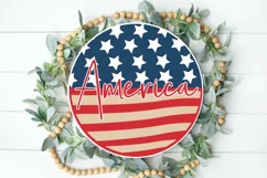 America SVG, 4th Of July Round Sign SVG Design Product Image 3