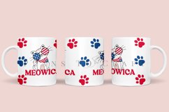 america cat funny 4th of july coffee mug sublimation wrap glass mug wrap svg presized for 11oz and 15oz glass mug are sublimation files