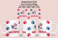 america cat funny 4th of july coffee mug sublimation wrap glass mug wrap svg presized for 11oz and 15oz glass mug are sublimation files