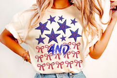 American Flag Stars PNG, 4th Of July Coquette Bow PNG Product Image 3