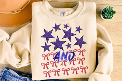 American Flag Stars PNG, 4th Of July Coquette Bow PNG Product Image 2