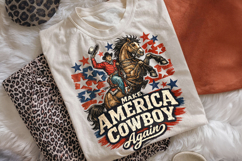 Make America Cowboy Again PNG, 4th Of July PNG, Patriotic Product Image 4
