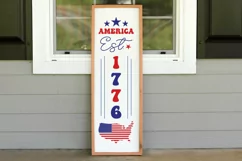 America est. 1776 Porch Sign SVG, Liberty SVG, Retro SVG Product Image 2