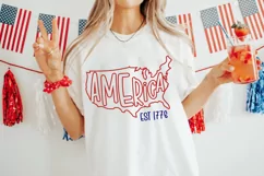 America Est 1776 SVG, 4th Of July SVG Design Product Image 3