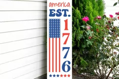 America est. 1776 Porch Sign SVG,American history SVG Product Image 3