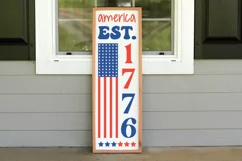 America est. 1776 Porch Sign SVG,American history SVG Product Image 2