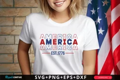 America Est.1776 SVG, 4th Of July SVG Design Product Image 1