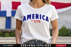 America Est 1776 SVG, 4th Of July SVG Design Product Image 1