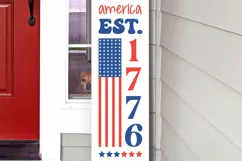 America est. 1776 Porch Sign SVG,American history SVG Product Image 4