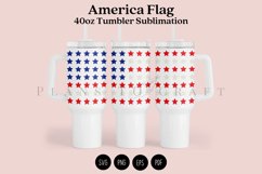 america flag  40oz quencher tumbler sublimation full wrap high resolution transparant background