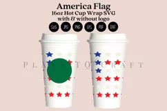 america flag stars starbucks 16oz hot cup wrap svg presized template for tumbler grande suitable for cricut and silhouette