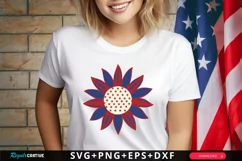 America Flower SVG, 4th Of July SVG Design Product Image 1