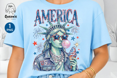 Preppy Brushstroke Statue of Liberty Patriotic USA 4th July Product Image 1