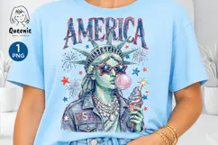 Preppy Brushstroke Statue of Liberty Patriotic USA 4th July Product Image 1