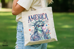 Preppy Brushstroke Statue of Liberty Patriotic USA 4th July Product Image 2