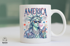 Preppy Brushstroke Statue of Liberty Patriotic USA 4th July Product Image 4
