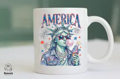 Preppy Brushstroke Statue of Liberty Patriotic USA 4th July Product Image 4