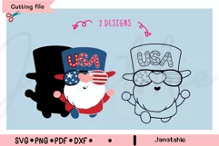 gnome 4th of july svg, Patriotic Gnomes Independence Day Product Image 3