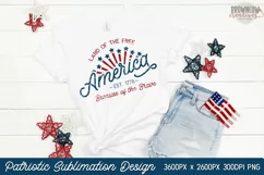July 4th/America Patriotic Sublimation Design PNG Product Image 1