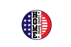 USA 250th Anniversary Home Sweet Home Welcome SVG Sign Product Image 2