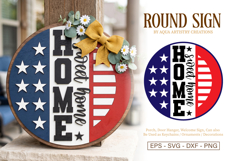 USA 250th Anniversary Home Sweet Home Welcome SVG Sign Product Image 1