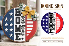 USA 250th Anniversary Home Sweet Home Welcome SVG Sign Product Image 1