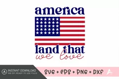 America land that we love SVG,Vintage America SVG Product Image 1