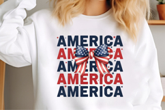 America Patriotic Bow PNG Product Image 2