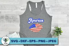 America Lips SVG | 4th of July SVG | Red White and Blue PNG Product Image 1