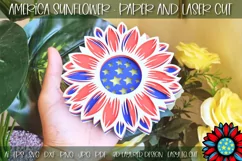 American Sunflower Paper Cut and Laser Cutting Layered 3D Product Image 1