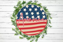 America SVG, 4th Of July Round Sign SVG Design Product Image 2