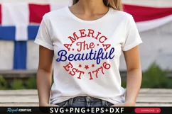 America The Beautiful Est. 1776 SVG, 4th Of July SVG Design Product Image 1