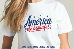 America the Beautiful SVG, 4th of July Patriotic Design Product Image 1
