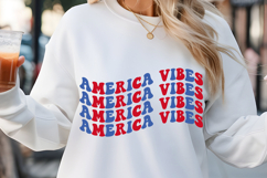 America Vibes SVG, Retro 4th July SVG Product Image 1