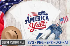 America Y'all SVG File | 4th of July SVG Product Image 2